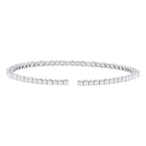 1.91ct 14k White Gold Diamond Bangle